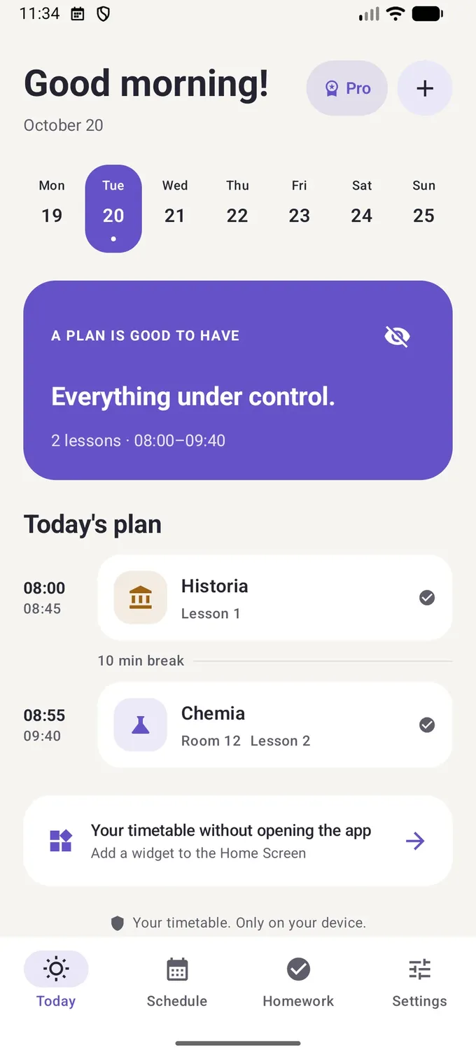The school timetable that reminds you – Lekto